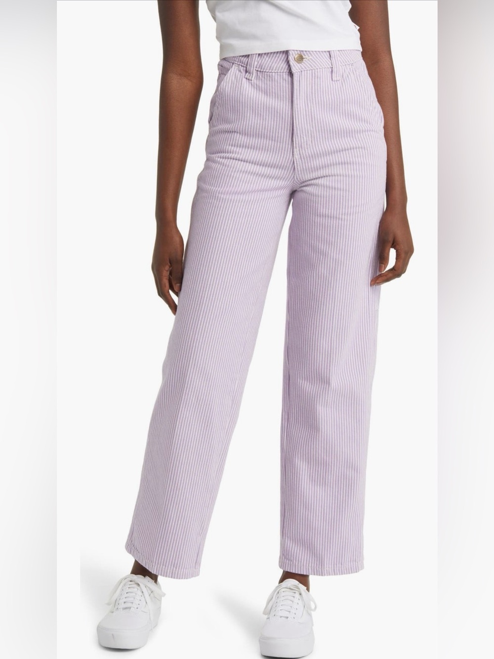 Dickies 💜 Women’s Hickory Stripe Cotton Twill Pants Size 27 R